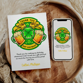 Cheers St. Patrick's Day Shamrock 21st Birthday Tack Kort