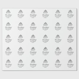 Cheers thirty birthday cake black scribble hand presentpapper