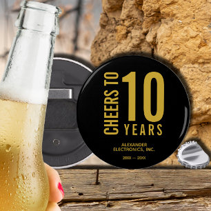 Cheers till 10 års affärsdag flasköppnare
