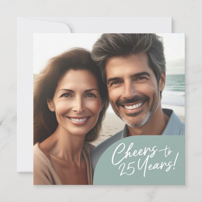 Cheers till 25 år Party Firande Inbjudningar (Framsida)