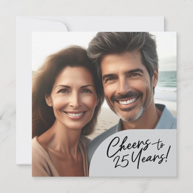 Cheers till 25 år Party Firande Inbjudningar (Framsida)