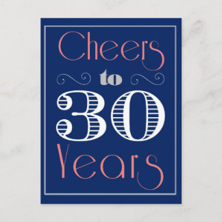 Cheers till 30 år vykort
