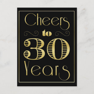 Cheers till 30 år vykort