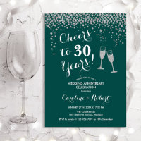 Cheers till 30 års årsdag - Emerald Grönt Inv