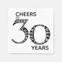 Cheers till 30 års Black White 30års födelsedag