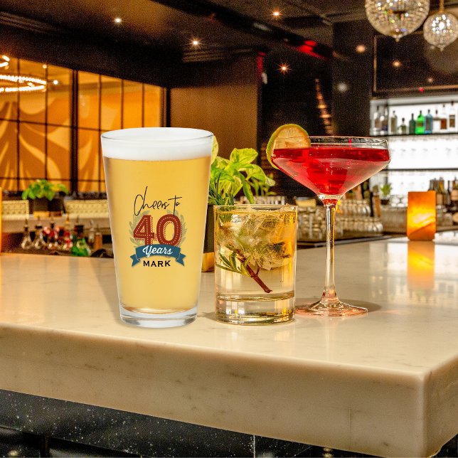 Cheers till 40 år glaskopp (Skapare uppladdad)