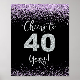 Cheers till 40 års födelsedags- eller årsfirande poster