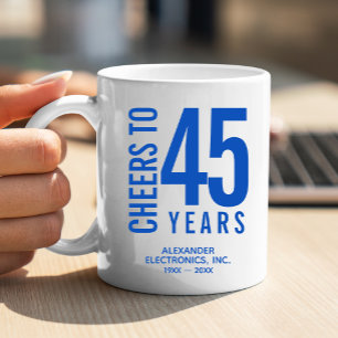 Cheers till 45 års affärsdag kaffemugg