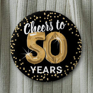 Cheers till 50 år Födelsedag Knapp