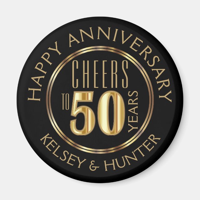 Cheers till 50 år magnet (Framsidan)