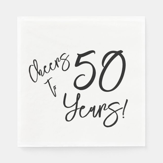 Cheers till 50 år pappersservett (Framsidan)