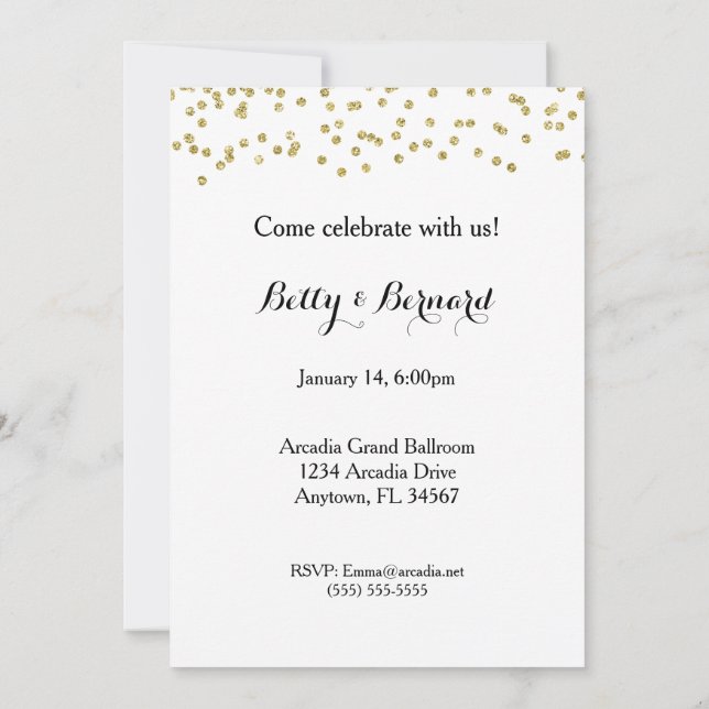 Cheers till 50 år Party Inbjudningar (Baksida)