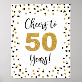 Cheers till 50 års årsdag eller födelsedagssignatu poster