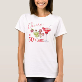 Cheers till 50 års Milstolpnad T Shirt