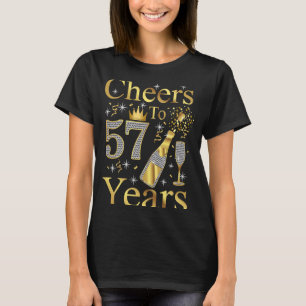 Cheers till 57 år 1966 57:e födelsedagschampagne W T Shirt