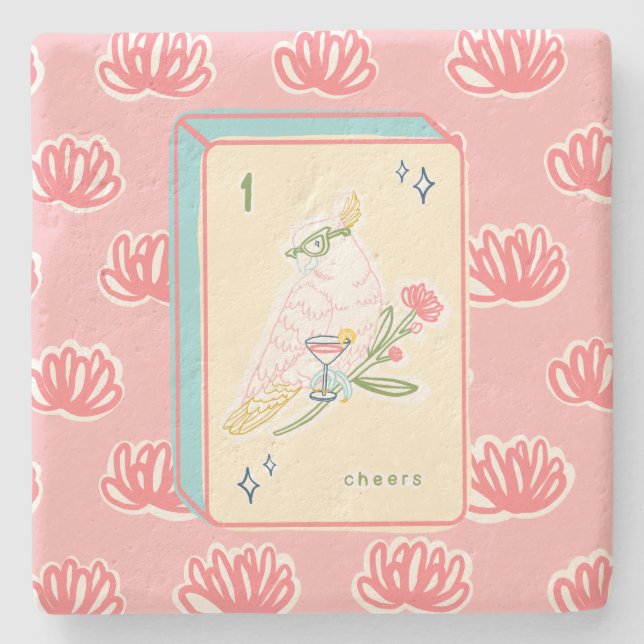 Cheers till Bird Bam Mahjong Stenunderlägg (Framsidan)