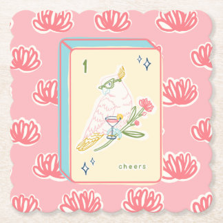 Cheers till Bird Bam Mahjong Underlägg Papper