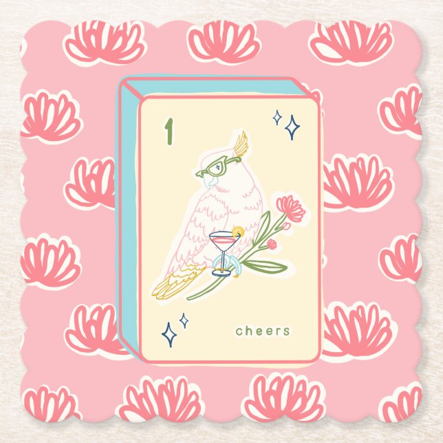 Cheers till Bird Bam Mahjong Underlägg Papper (Framsida)