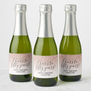 Cheers till femtio års Rosa Glitter 50:e födelseda