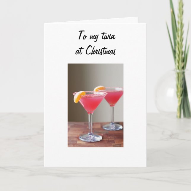 CHEERS TILL MIN TWIN I CHRISTMAS HELGKORT (Framsida)