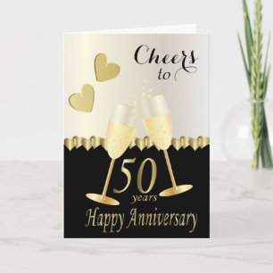 ⭐ Cheers till vår 50-årsdag DIG-text Kort