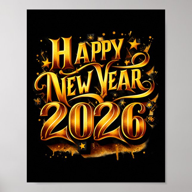 Cheers To 2026 Happy New Year Party  Poster (Framsidan)
