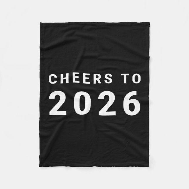 Cheers To 2026 Minimalist New Year  Fleecefilt (Framsidan)