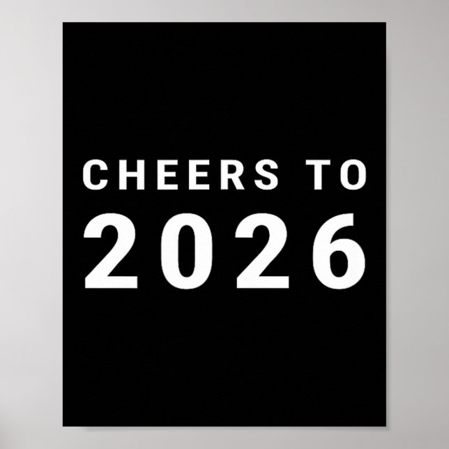 Cheers To 2026 Minimalist New Year  Poster (Framsidan)