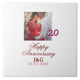 Cheers to 20 Years happy anniversary add photo dat Kakelplatta