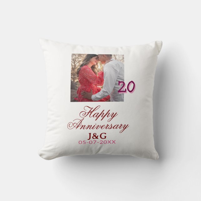 Cheers to 20 Years happy anniversary add photo dat Kudde (Framsida)