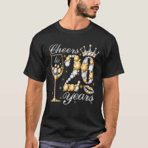Cheers to 20 Years Old Lycklig 20th Birthday Queen T Shirt