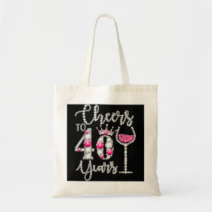 Cheers to 40 Years Old Lycklig 40 Birthday Queen D Tygkasse