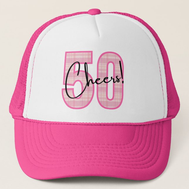 Cheers to 50 trucker hat keps (Framsida)