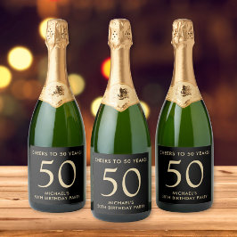 Cheers to 50 Years Black Gold 50th Birthday Party