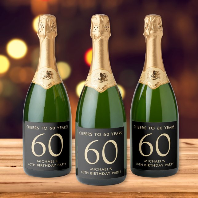 Cheers to 60 Years Black Gold 60th Birthday Party (Skapare uppladdad)