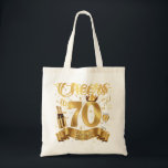 Cheers to 70 Years Old Lycklig 70th Birthday Queen Tygkasse<br><div class="desc">Cheers to 70 Years Old Lycklig 70th Birthday Queen Champagne</div>