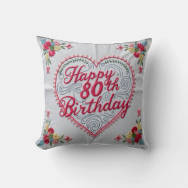 Cheers to 80 Years Dekorativ kudde: Celebrate Kudde