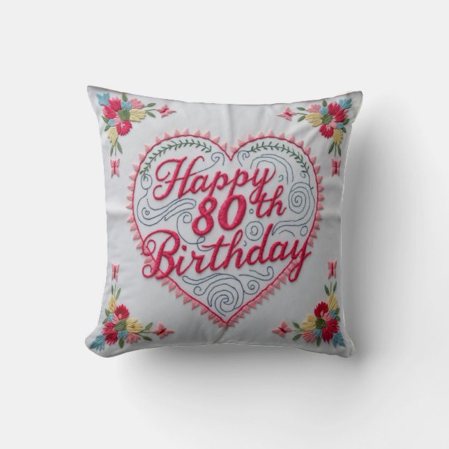 Cheers to 80 Years Dekorativ kudde: Celebrate Kudde (Framsida)