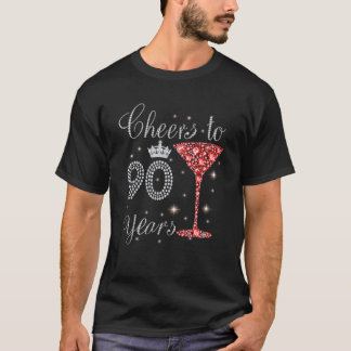 Cheers to 90 Years 50th Birthday Queen Mamma Grand T Shirt