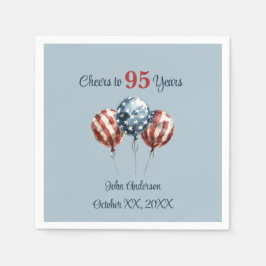 Cheers to 95 Years Birthday Party Pappersservett