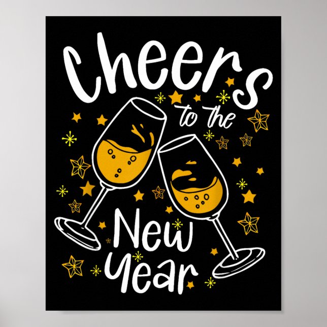 Cheers To A New Year Eve Party Countdown Happy New Poster (Framsidan)