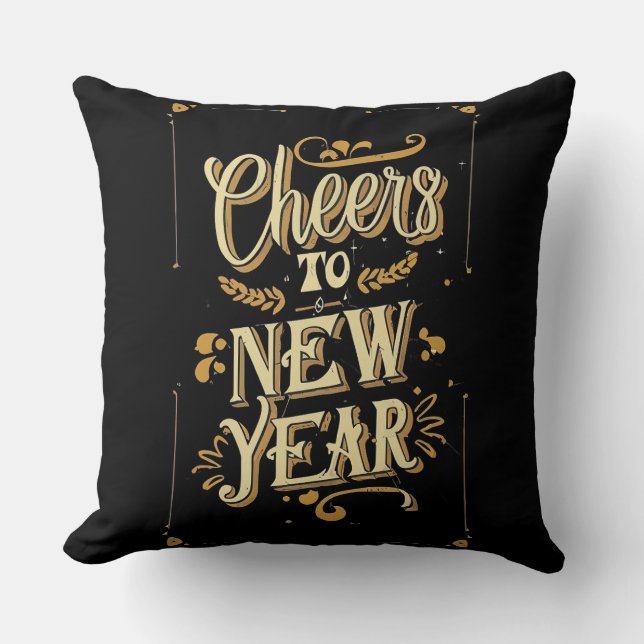 Cheers to a new year kudde (Framsida)