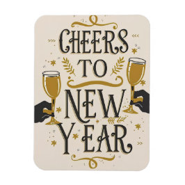 Cheers to a new year magnet