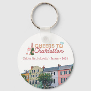 "Cheers to Charleston" Bach Party Keychain Nyckelring