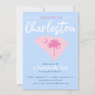Cheers to Charleston South Carolina Bachelorette Inbjudningar