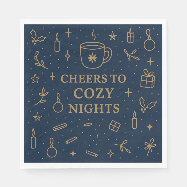 Cheers to Cozy Nights Paper Napkin Pappersservett (Framsidan)