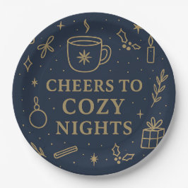 Cheers to Cozy Nights Paper Plate