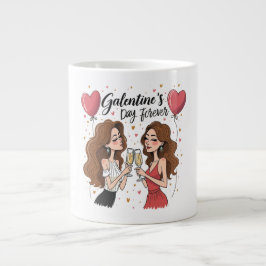 Cheers to Galentine's Day Jumbo Mugg