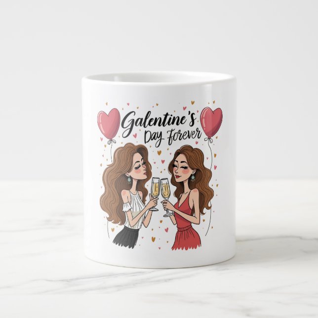 Cheers to Galentine's Day Jumbo Mugg (Framsidan)