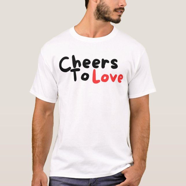 Cheers to Kärlek - Romantic Firande Tee (Framsida)